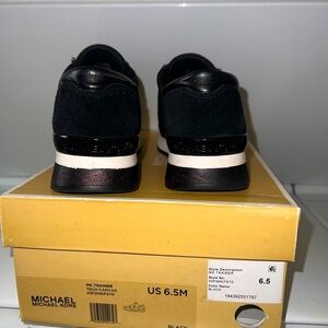 Michael Kors Black Low-Top Sneakers with Patent Heel